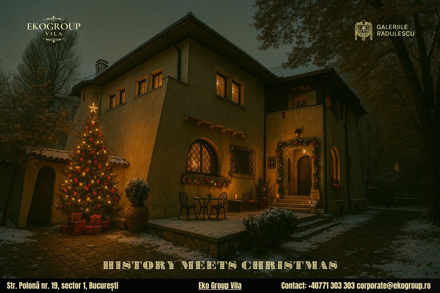 Poveste de Craciun la Eko Group Vila: Rememorarea Crăciunului anilor ’30 în fosta Casă Tătărăscu